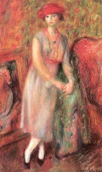 William James Glackens : Standing girl with white spats